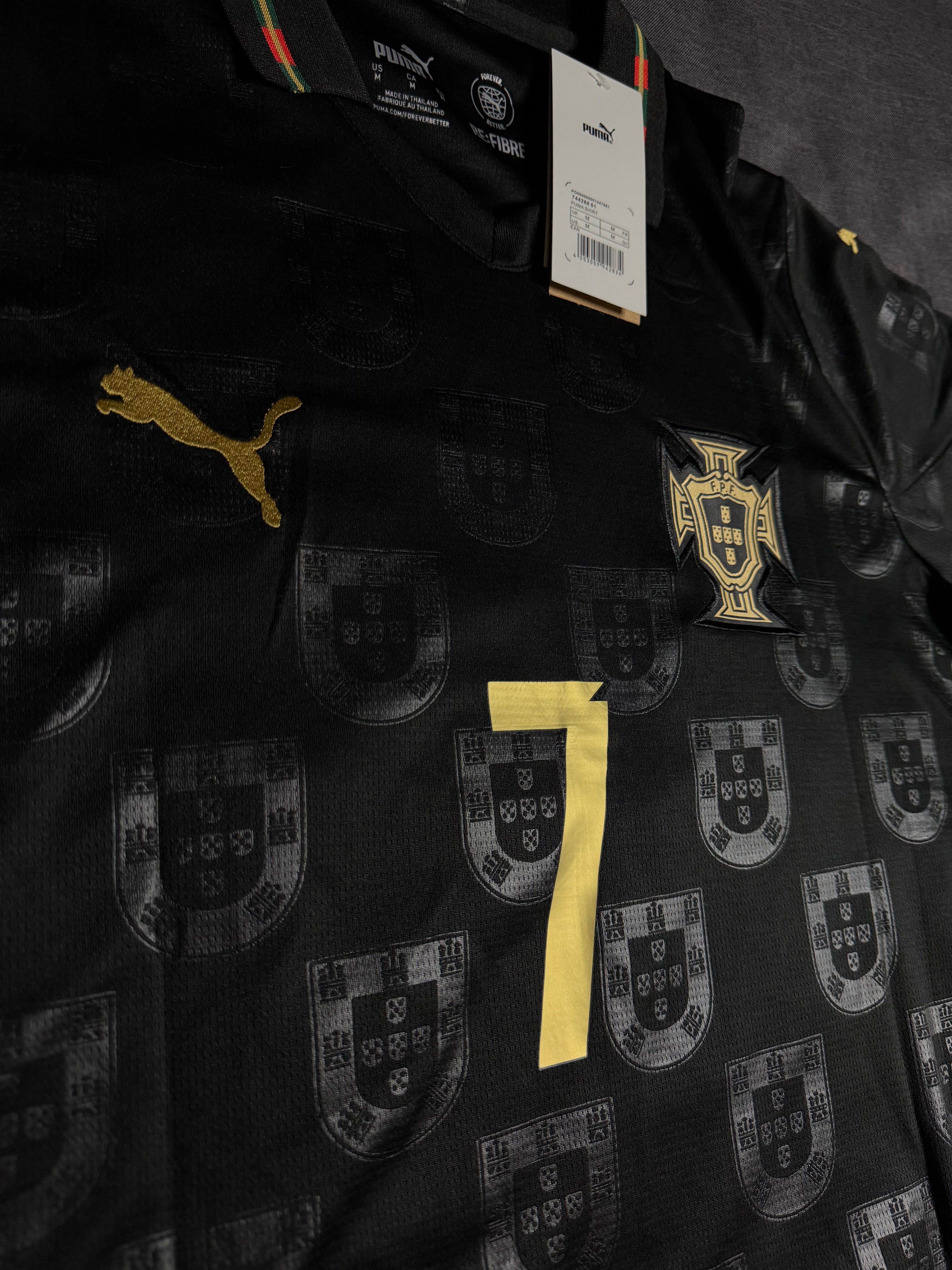 Camiseta Portugal Negra 2026 Ronaldo 7