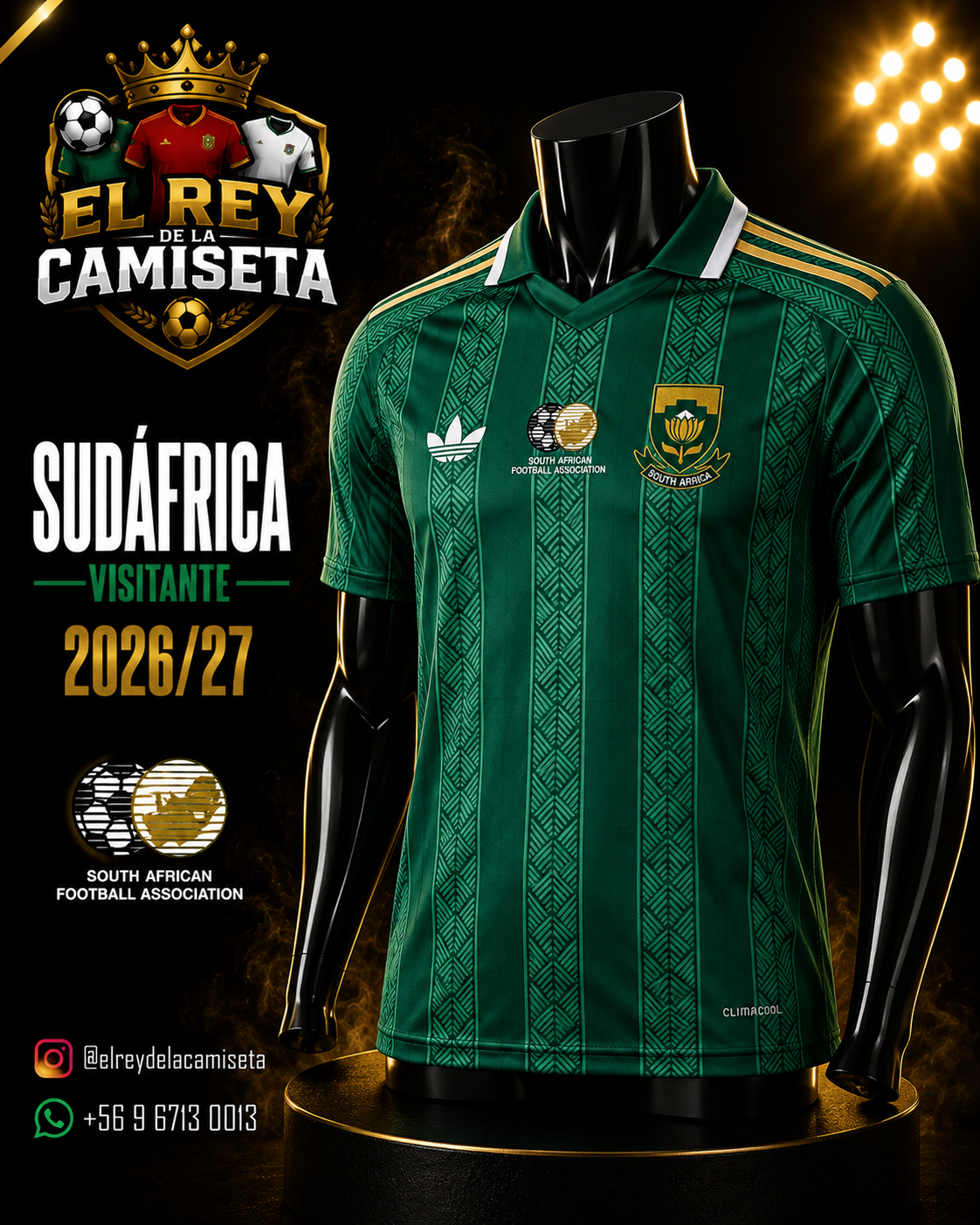 Camiseta Sudáfrica visitante 2026
