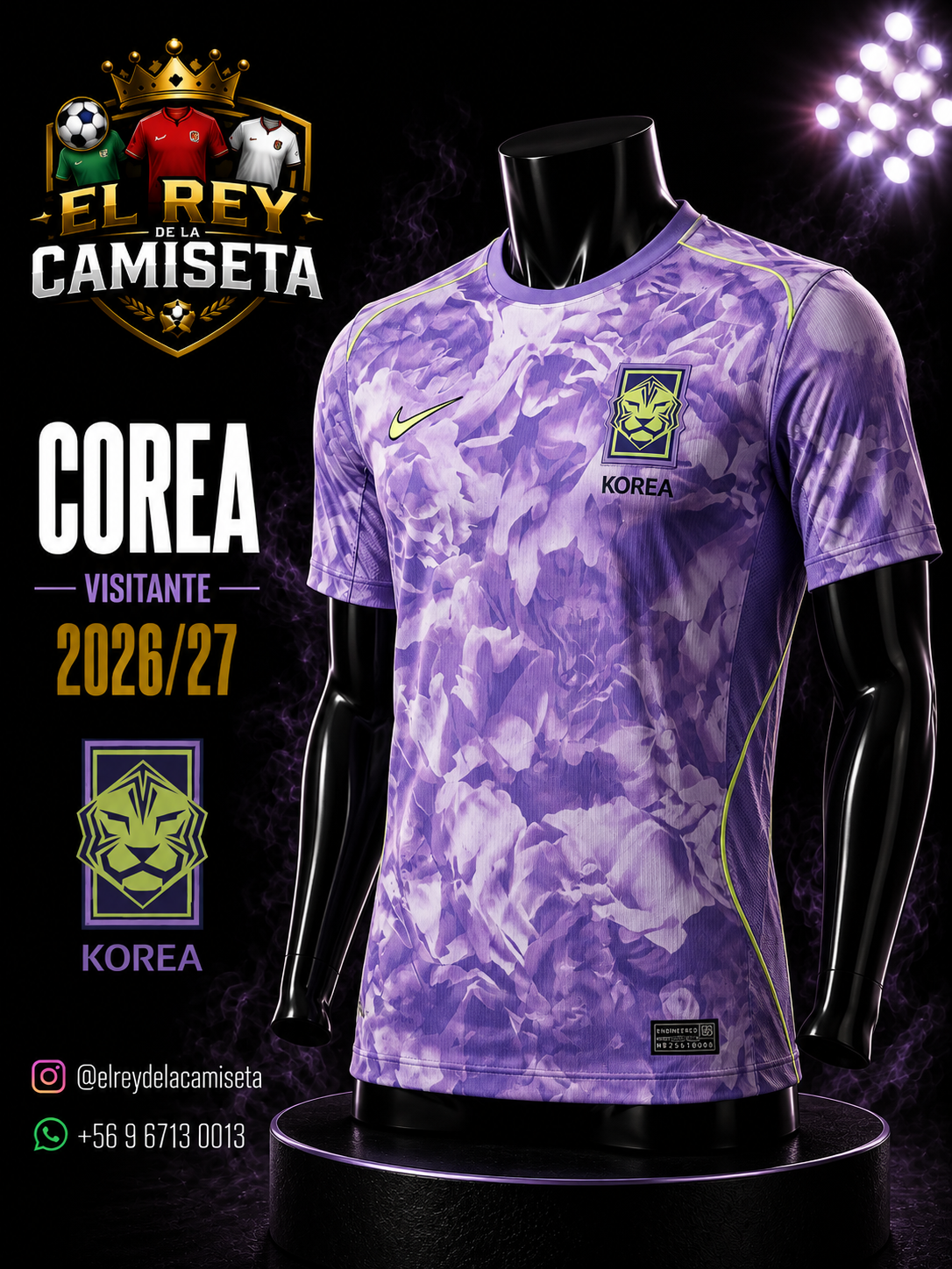 Camiseta Corea del Sur morada