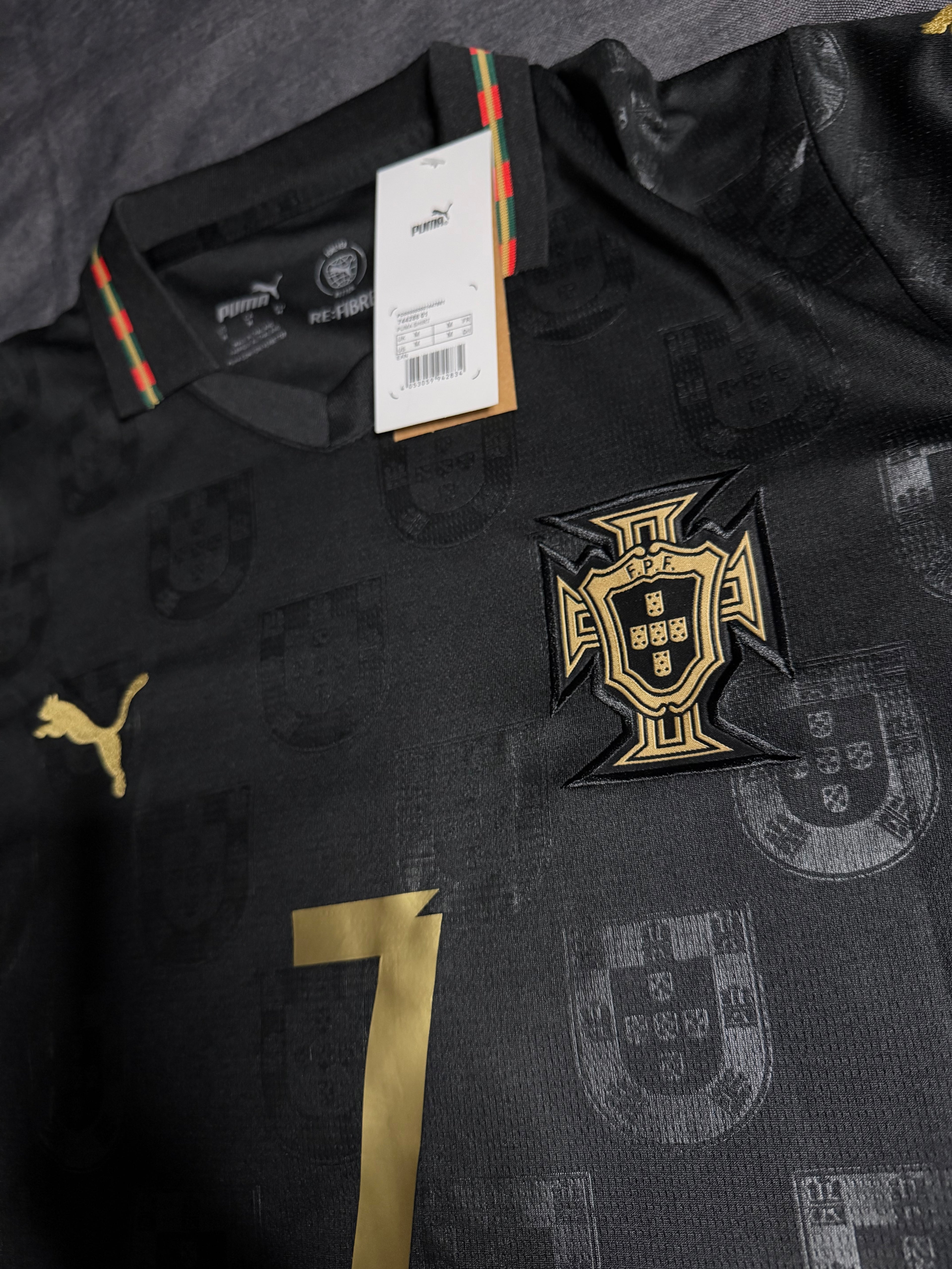 Camiseta Portugal Negra 2026 Ronaldo 7